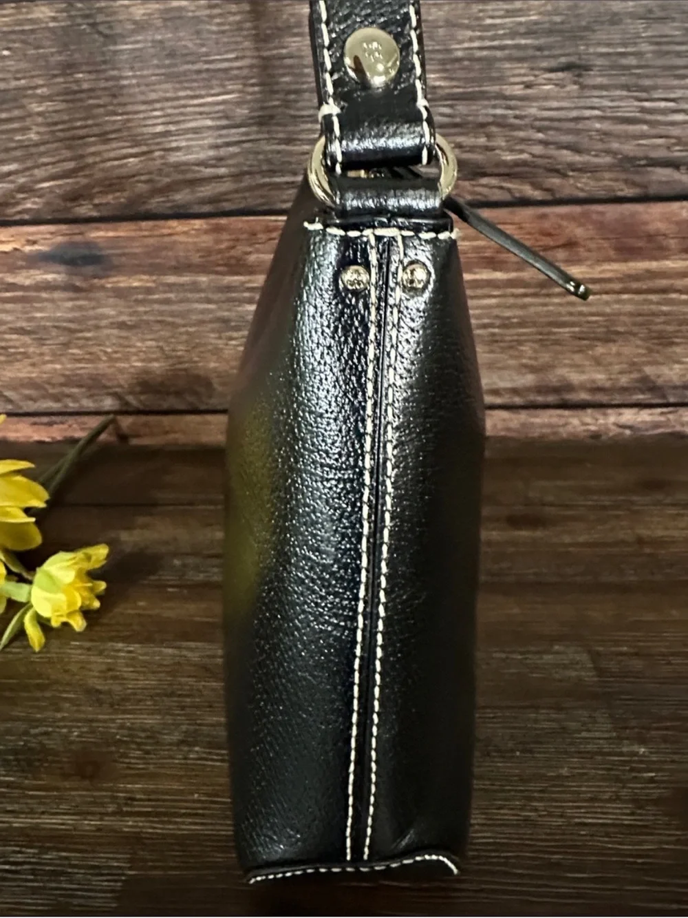 kate spade Black Pebbled Leather Shoulder Bag